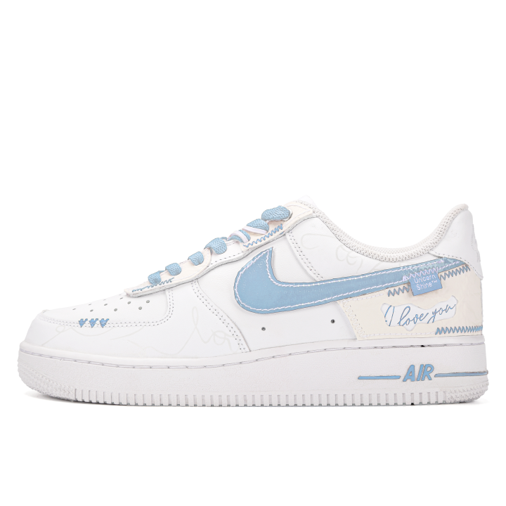Nike Nike Air Force 1 Writing Love Leather Abrasion Resistant Slip Resistant Cushioning