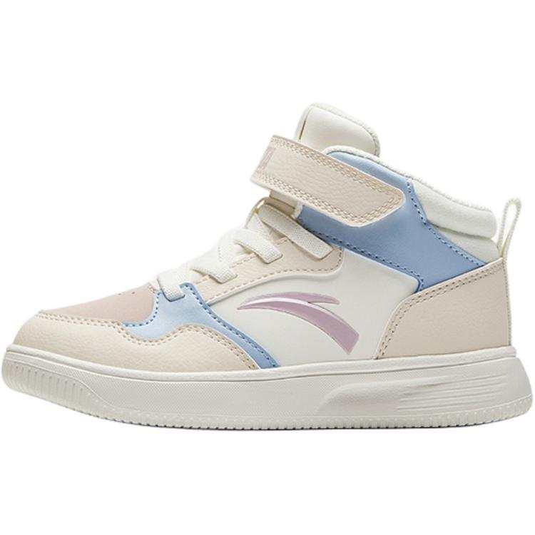 Antakids Synthetic Leather Lightweight Cushioning High top Kids' Skateboarding Shoes White Blue