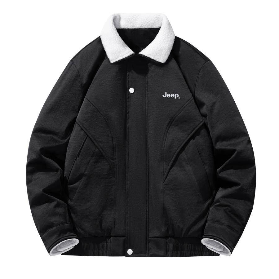 Jeep Jeep Puffer Jackets Men's Lapel Moderate Cargo Puffer Jacket