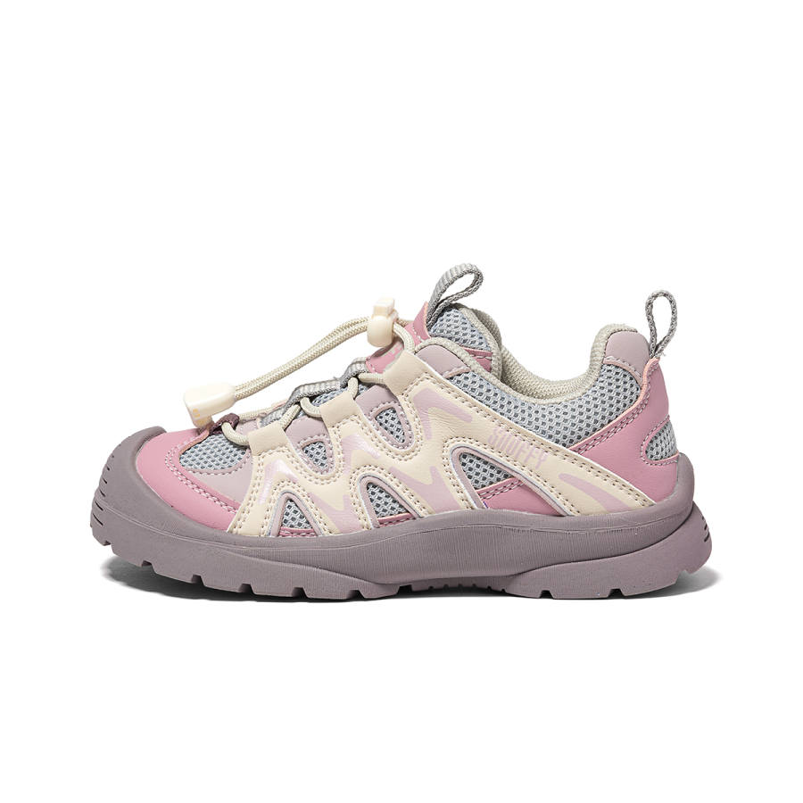 Snoffy Lightweight Outdoor Collection Synthetic Leather, Textile Casual Shoes Pink/Gray/White Kids'