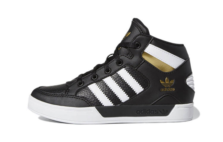 Adidas Originals Mid top Kids' Skateboarding Shoes Black Gold Children Aged 3 7 Years Old