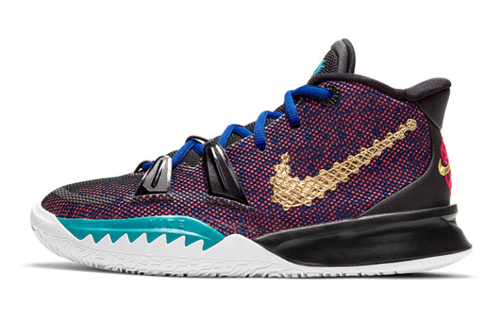 Nike Nike Kyrie 7 Irving 7 CNY High top Basketball Shoes Lavender Grass Purple Gold Unisex