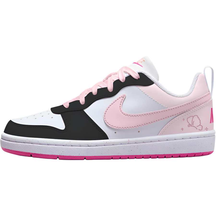 Nike Nike Court Borough Queen's Smile Slip Resistant Abrasion Resistant Low top Kids' Skateboarding Shoes Black Pink
