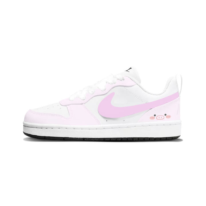 Nike Nike Court Borough Synthetic Leather Cushioning Abrasion Resistant Cushioning, Wear Resistant Low top