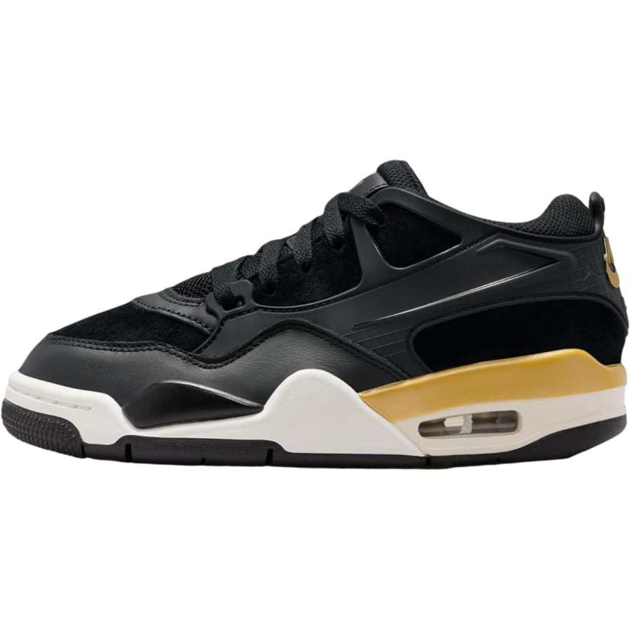 Jordan Jordan Air Jordan 4 Breathable Support Breathable Support Low top Children's Basketball Shoes Black Kids'
