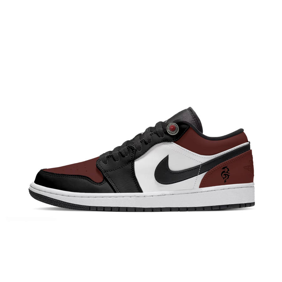 Jordan Jordan Air Jordan 1 Horse Leaping Over The Dragon Gate Synthetic Leather Slip Resistant Abrasion Resistant Low top