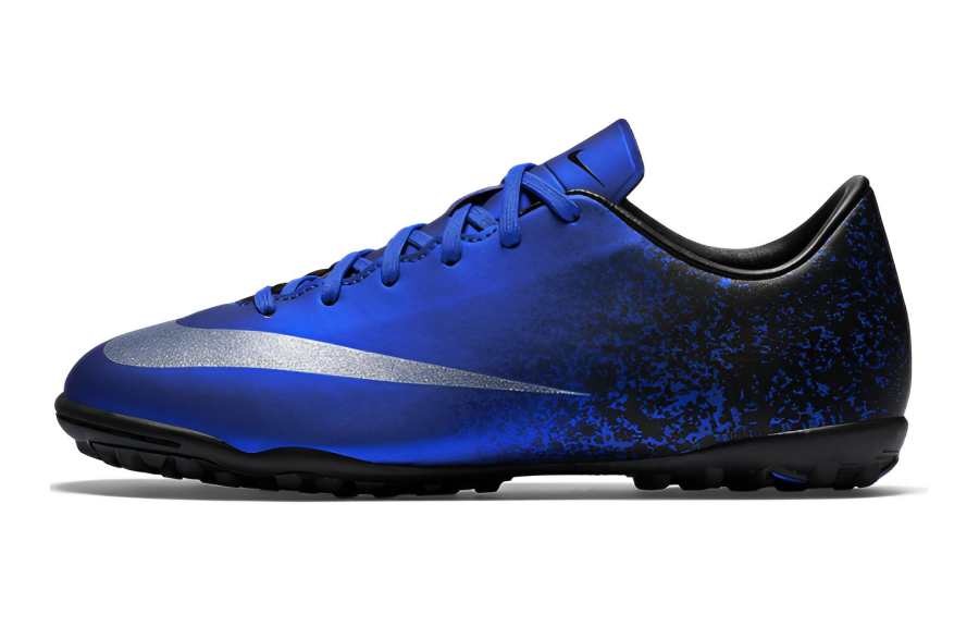 Nike Nike Mercurial Victory 5 CR7 TF Grassland Slip Resistant Cushioning Low top Kids' Soccer Shoes Blue Black Kids'
