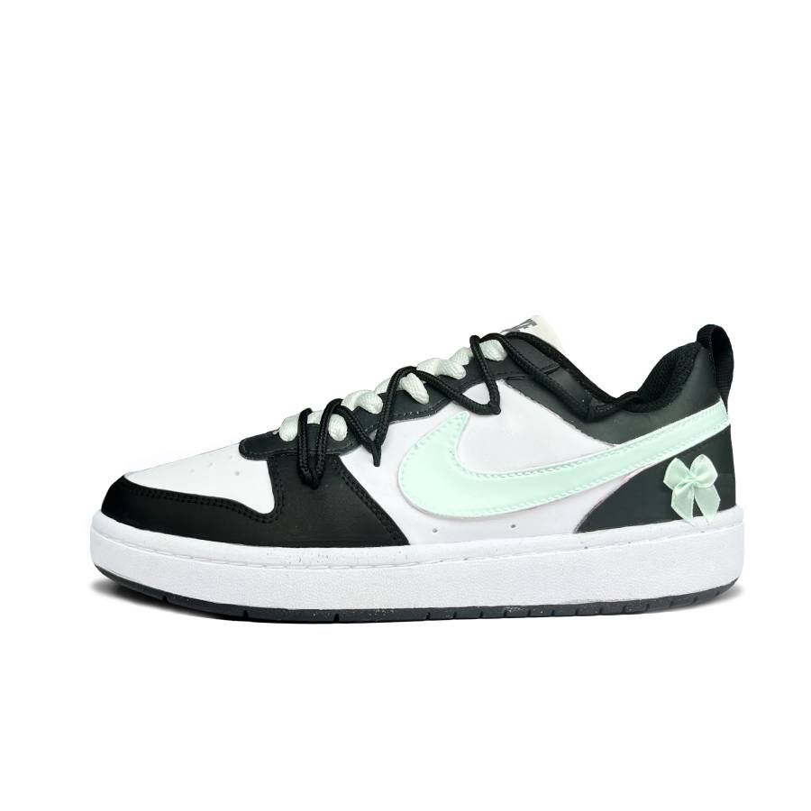 Nike Nike Court Borough Synthetic Leather Slip Resistant And Anti Kick Breathable Low top Kids' Skateboarding Shoes Teal
