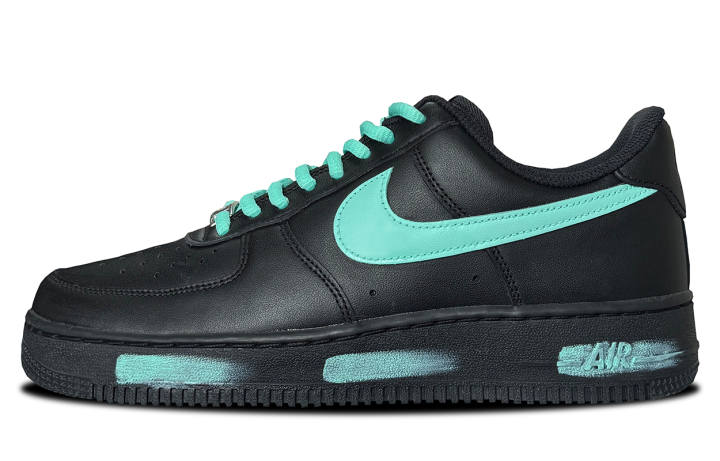Nike Nike Air Force 1 Synthetic Leather Slip Resistant Cushioning Abrasion Resistant Low top Skateboard Shoes Black Kids'