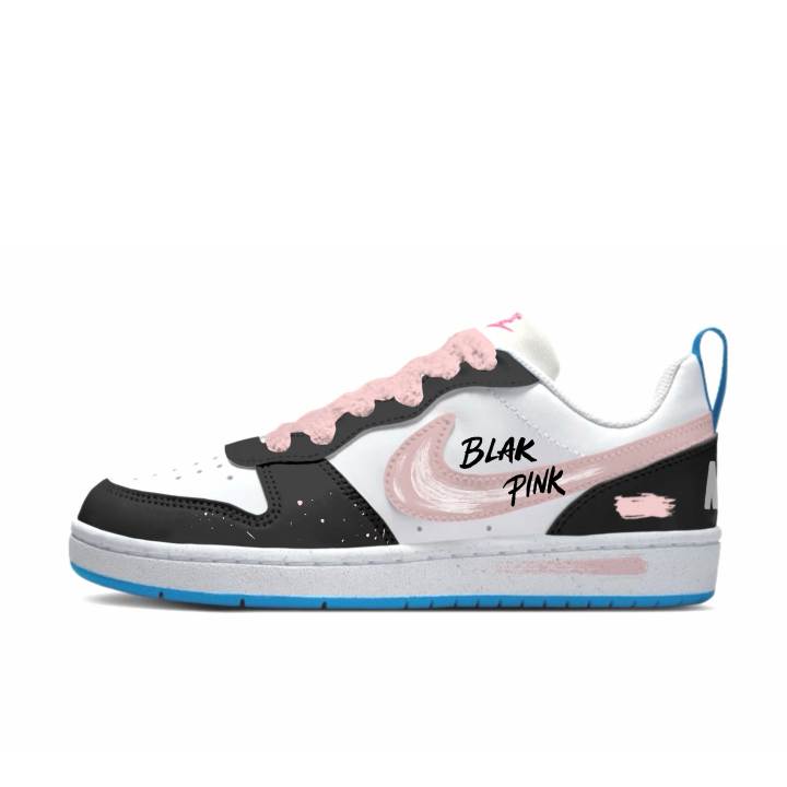 Nike Nike Court Borough Cool Cherry Trace Synthetic Leather Slip Resistant Abrasion Resistant