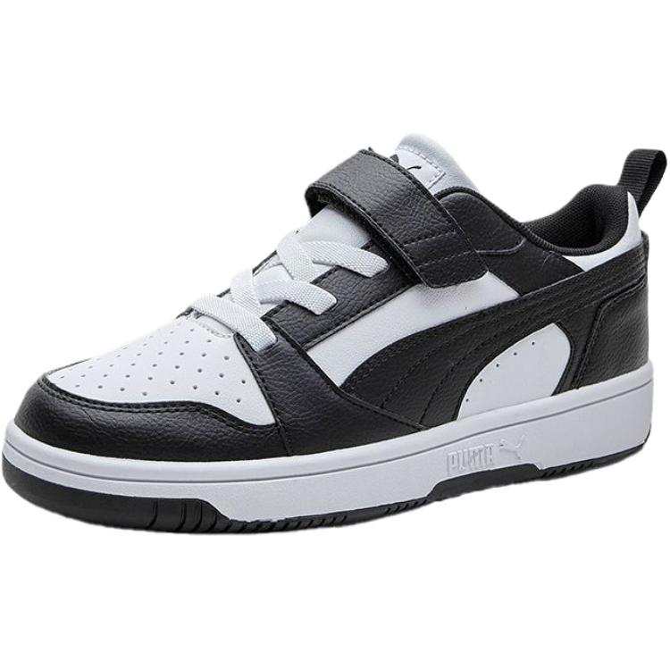 PUMA Rebound V6 Lo Low top Kids' Skateboarding Shoes Black White Teenagers