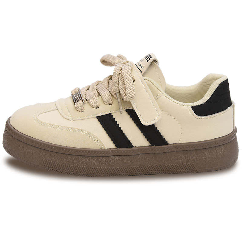 BODING BODING Low top Kids' Skateboarding Shoes Beige Black Kids'