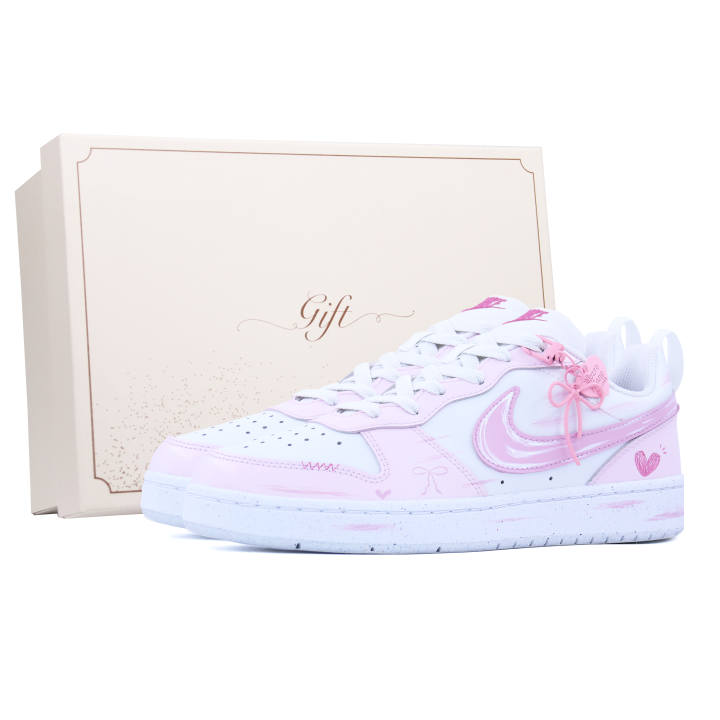 Nike Nike Court Borough Box, Peach Blossom With Mist Abrasion Resistant Lightweight Cushioning Height Increasing