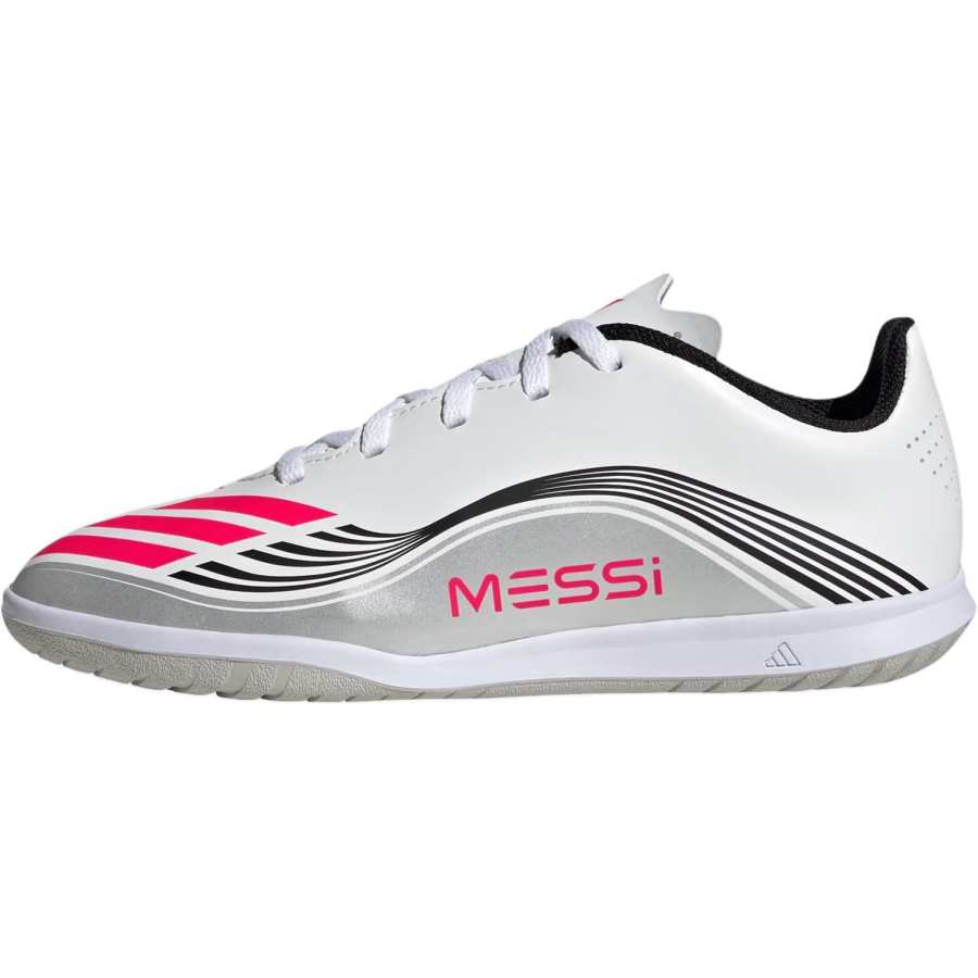 Adidas Adidas F50 CLUB Abrasion Resistant Abrasion Resistant Low top Kids' Soccer Shoes White Red Silver Kids'