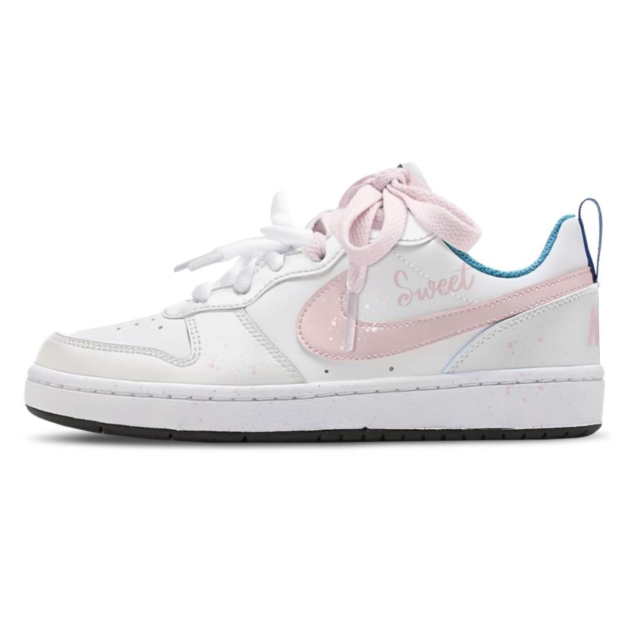 Nike Nike Court Borough Slip Resistant Cushioning Abrasion Resistant Low top Kids' Skateboarding Shoes Pink Teenagers