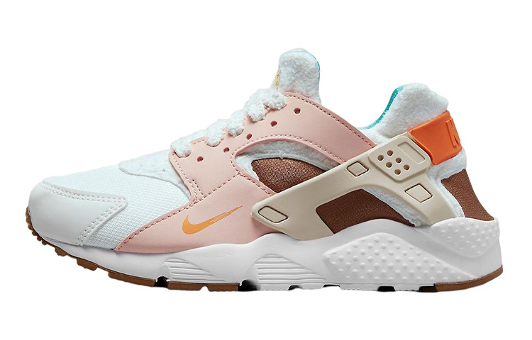 Nike Nike Air Huarache 'Fleece' GS Leather Slip Resistant Abrasion Resistant Low top Running Shoes Gray White Unisex