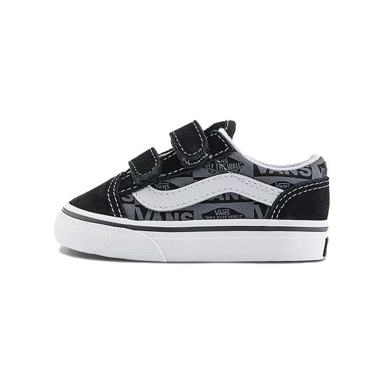 Vans Abrasion Resistant Balance Low top Toddler Shoes Black Gray White Infant And Toddler