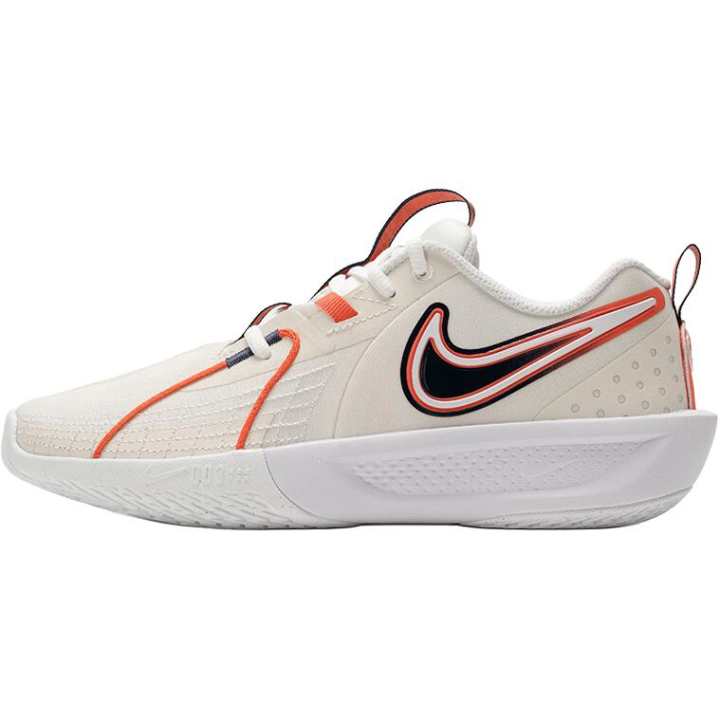 Nike Nike G.T. Cut 3 Slip Resistant Low top Basketball Shoes Ecru/Orange Kids'
