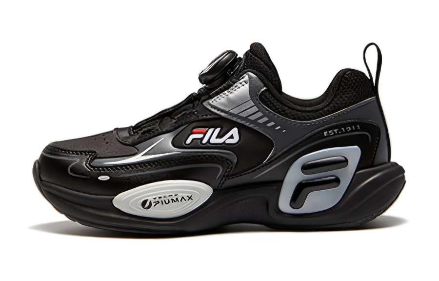 FILA KIDS AURORA 2 Slip Resistant Abrasion Resistant Low top Kids' Running Shoes Black Kids'