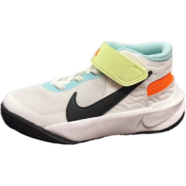 Nike Nike Team Hustle D 10 Slip Resistant Mid top Children's Basketball Shoes White Kids'