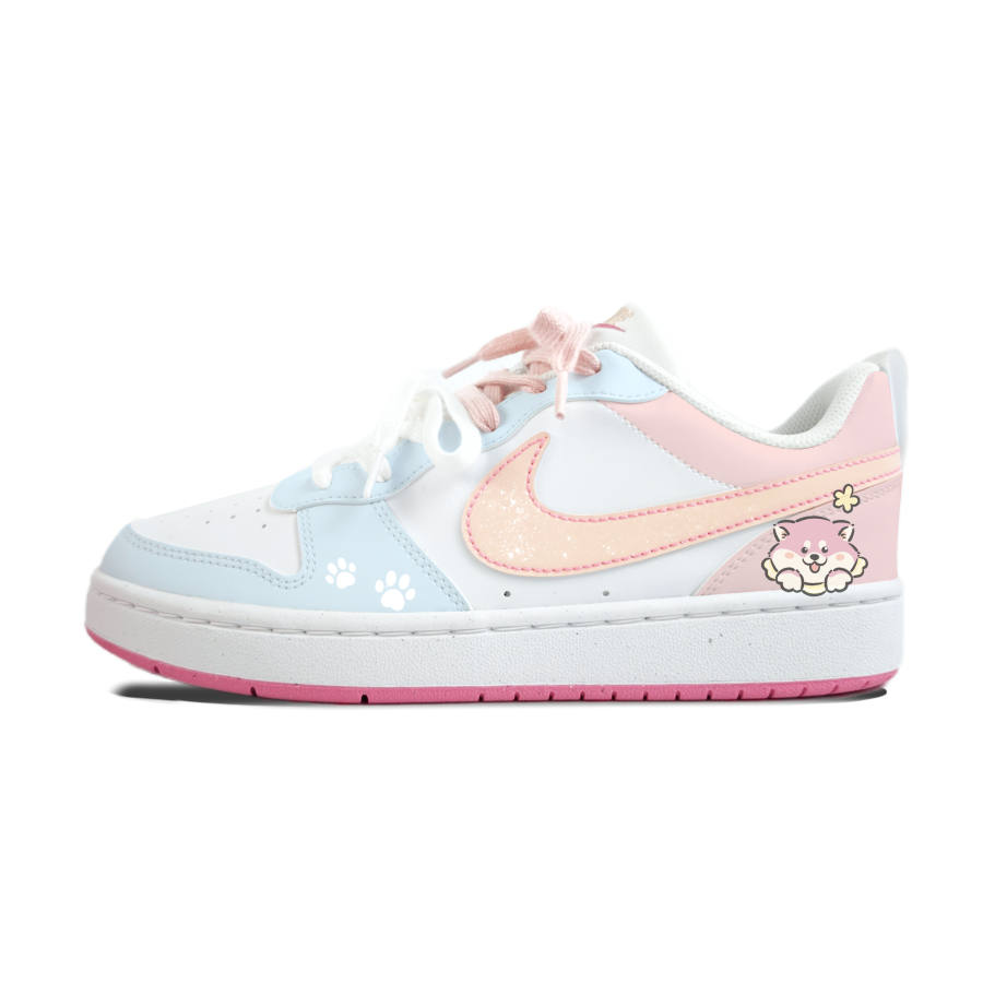 Nike Nike Court Borough Cute Husky Slip Resistant Abrasion Resistant Kids' Skateboarding Shoes Unisex