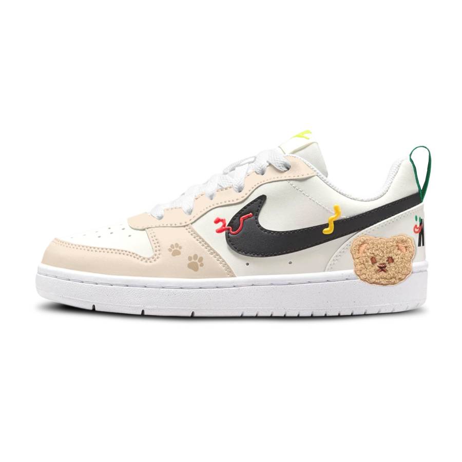 Nike Nike Court Borough Slip Resistant Abrasion Resistant Low top Kids' Skateboarding Shoes Brown Teenagers