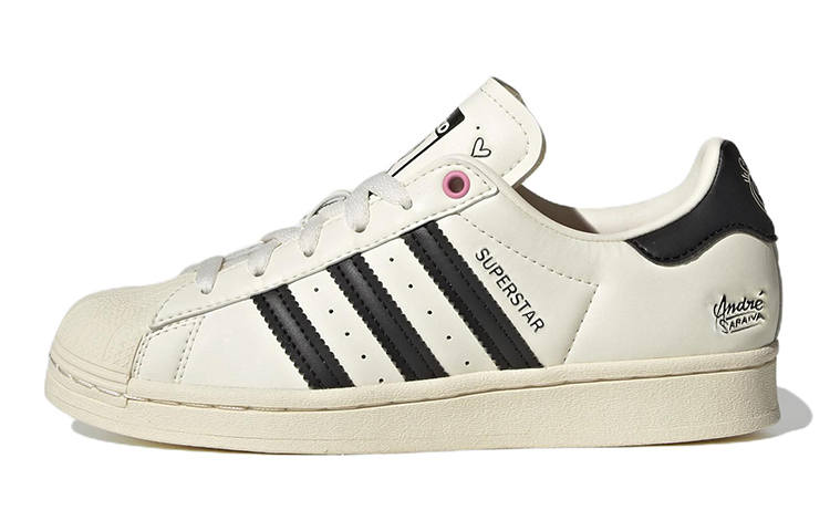 Adidas Originals André Saraiva Casual Low top Kids' Skateboarding Shoes Beige Black