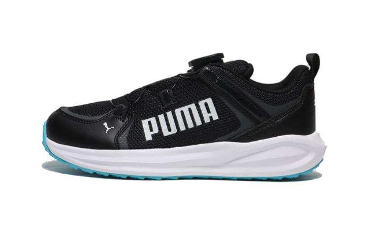 PUMA Twitch Runner Abrasion Resistant Low top Kids' Running Shoes Black Blue Children Aged 3 7 Years Old