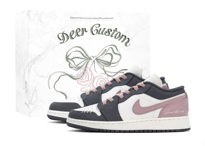 Jordan Jordan Air Jordan 1 DEER Cinnamon Powders Leather Abrasion Resistant Abrasion Resistant Low top