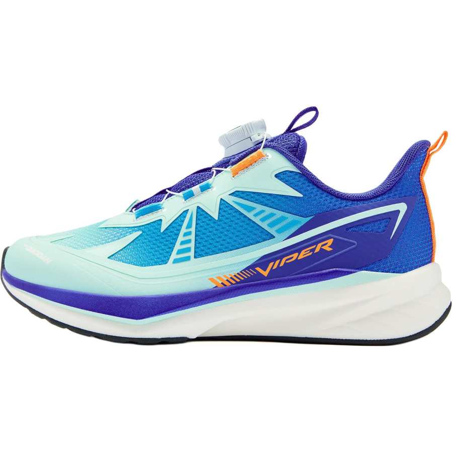 QIAODAN Light Speed PRO Textile, Synthetic Leather Low top Running Shoes Water Wave Color/Misty Blue Unisex