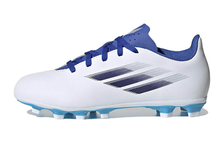Adidas Adidas X Speedflow Slip Resistant, Abrasion Resistant, Lightweight Low top Kids' Soccer Shoes White Blue Kids'