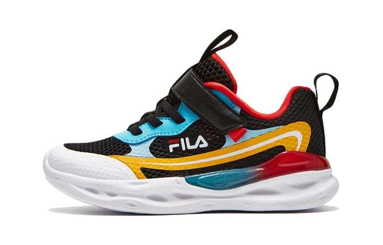 FILA KIDS Slip Resistant Abrasion Resistant Kids' Training Shoes Black Blue Children Aged 3 7 Years Old
