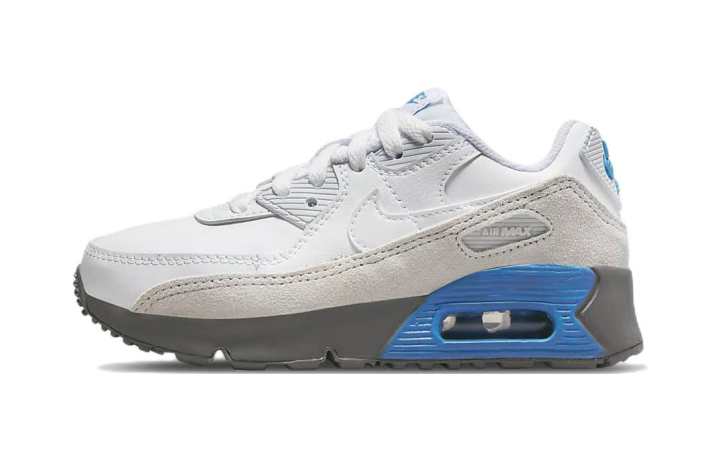 Nike Nike Air Max 90 Kids Lifestyle Shoes White Gray Children Aged 3 7 Years Old
