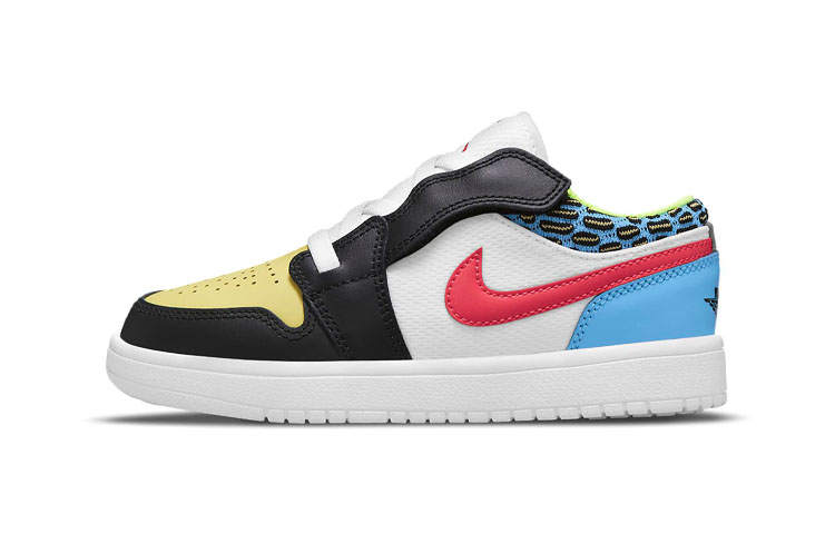 Jordan Jordan Air Jordan 1 Low top Children's Basketball Shoes Black Red Blue Kids'