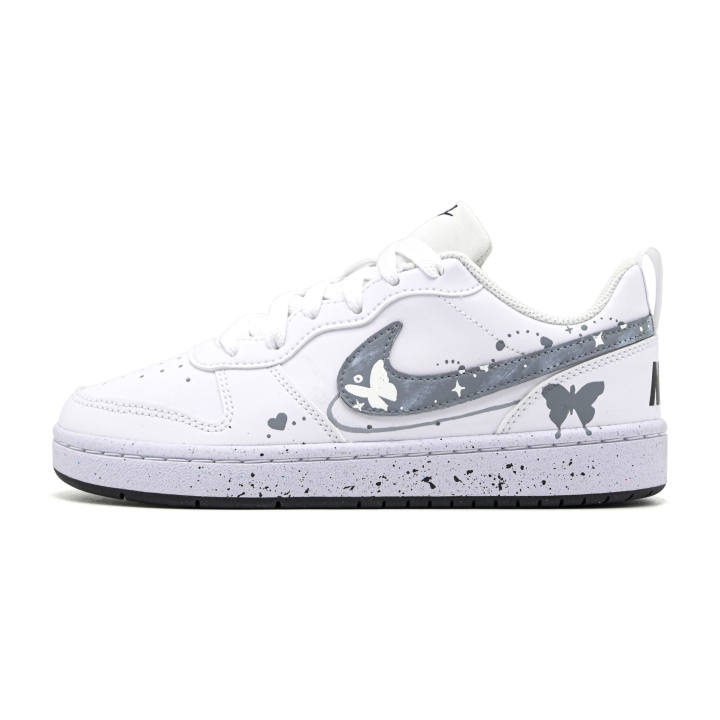 Nike Nike Court Borough Synthetic Leather Slip Resistant Abrasion Resistant Low top Kids' Skateboarding Shoes Unisex