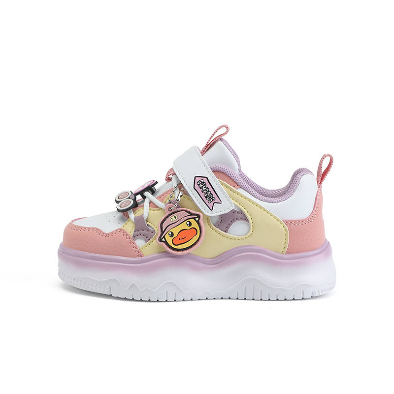 B.Duck Synthetic Leather Abrasion Resistant Low top Kids' Skateboarding Shoes Children Aged 3 7 Years Old