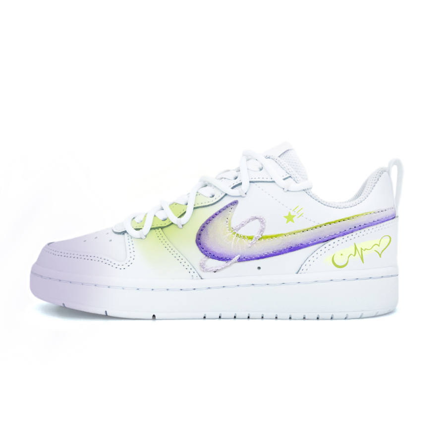 Nike Nike Court Borough Low 2 Leather Low top Kids' Skateboarding Shoes Violet Teenagers