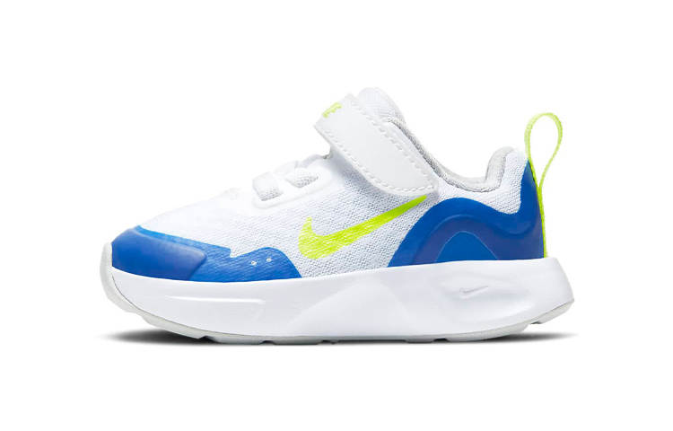 Nike Nike Wearallday Slip Resistant Cushioning Abrasion Resistant Breathable Low top Toddler Shoes White Green Blue