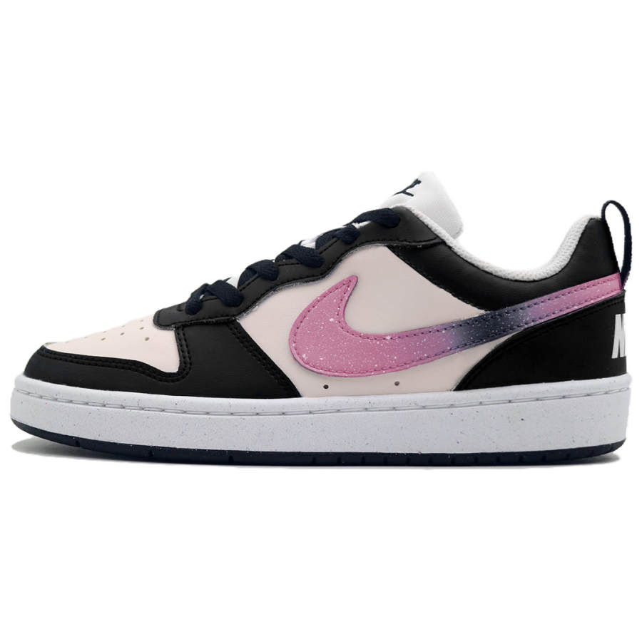 Nike Nike Court Borough Sweetheart Girlish Slip Resistant Abrasion Resistant Low top Kids' Skateboarding Shoes Black Pink