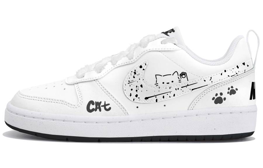 Nike Nike Court Borough Low top Kids' Skateboarding Shoes White Black Teenagers