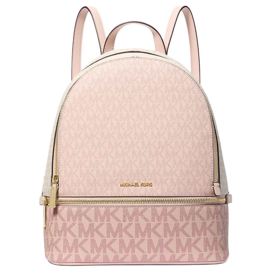 MICHAEL KORS Rhea Coated Canvas Backpack Medium Women's Pink