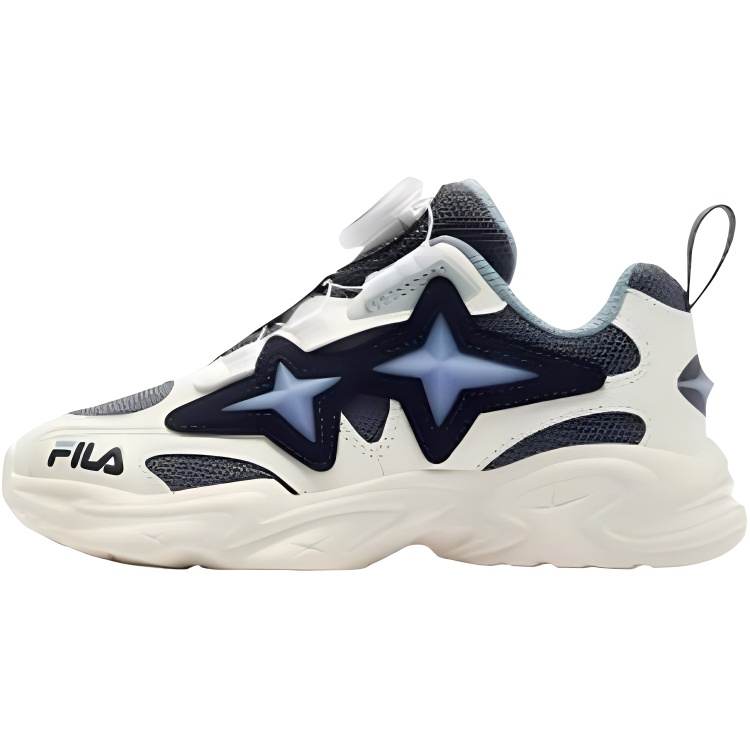 FILA KIDS BOA Polaris Slip Resistant Cushioning Abrasion Resistant Rebound Kids' Running Shoes Milk White
