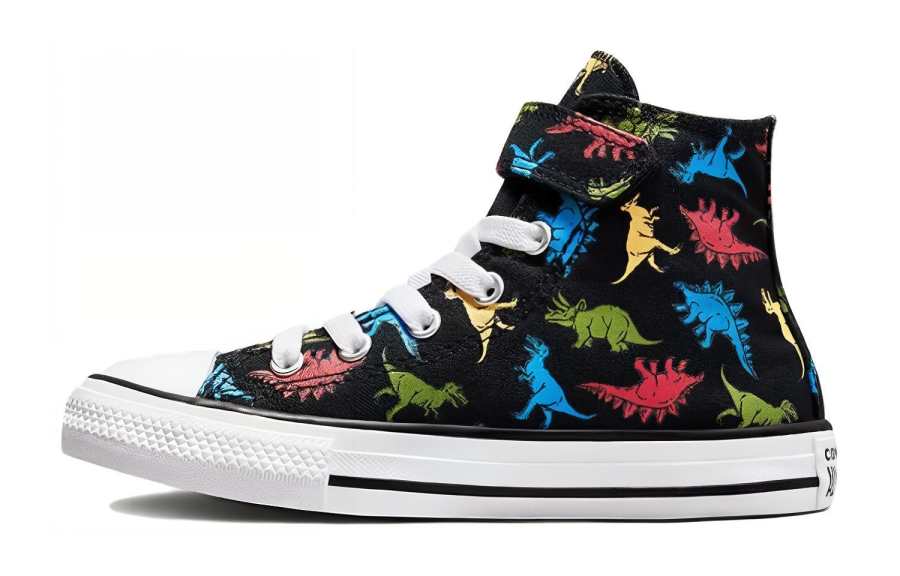 Converse Chuck Taylor All Star Cushioning Abrasion Resistant High top Kids Canvas Shoes Black Green Teenagers