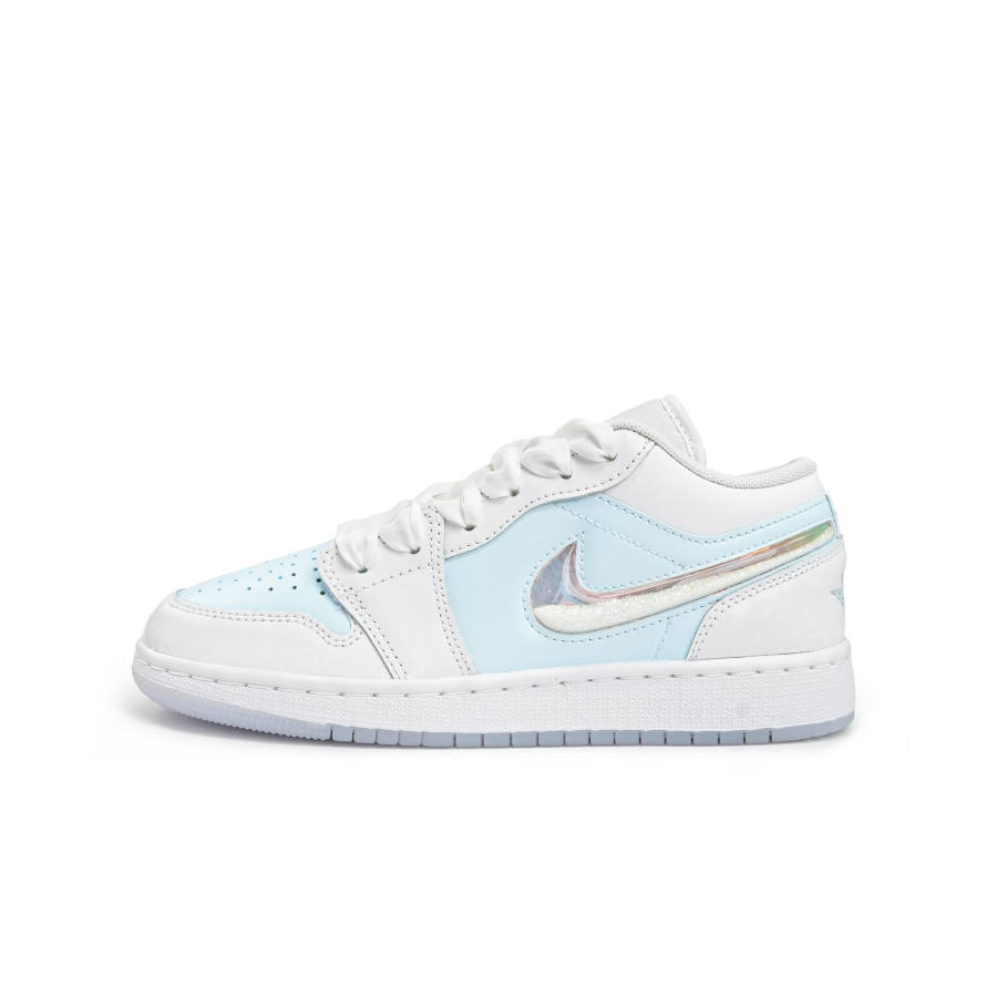 Jordan Jordan Air Jordan 1 Cushioning Abrasion Resistant Cushioning, Wear Resistant Low top Children's Basketball Shoes Blue