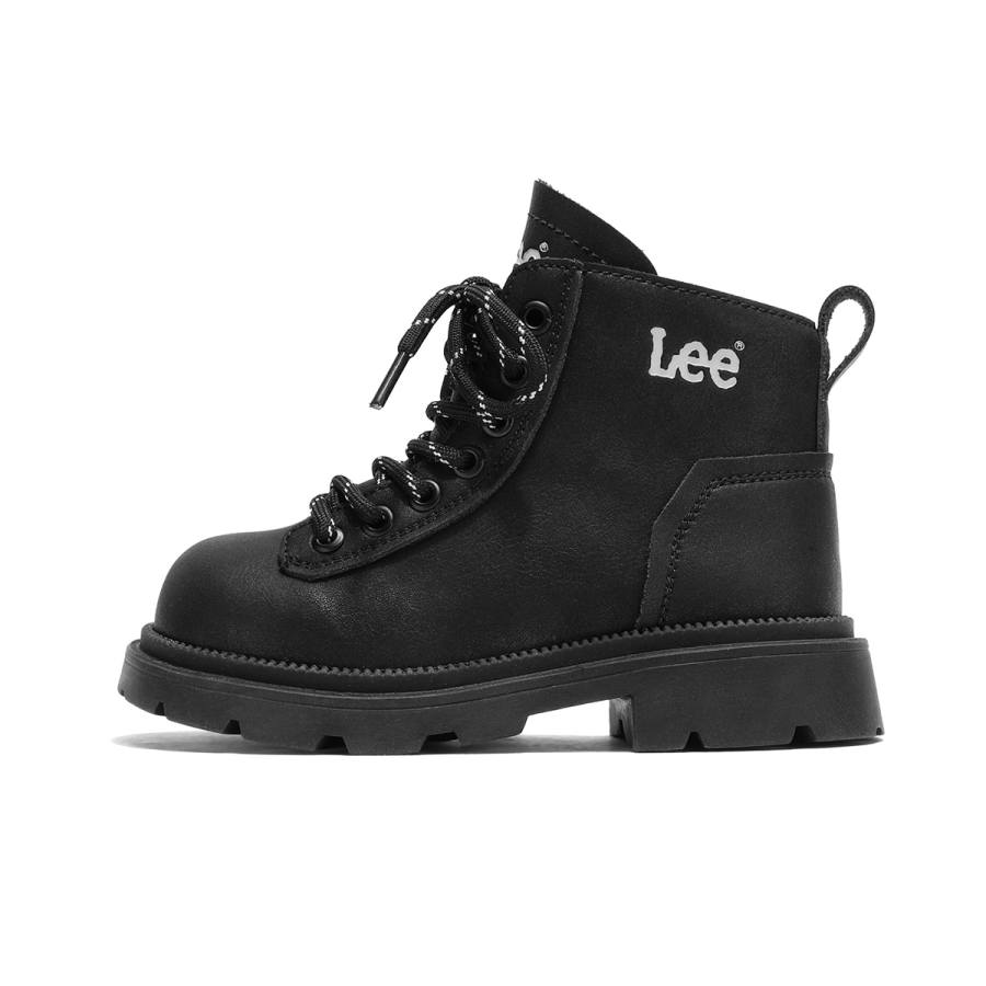 LEE KIDS Canvas, Cow Leather Fleece Lined British Style Comfortable Outdoor Shoes Kids'