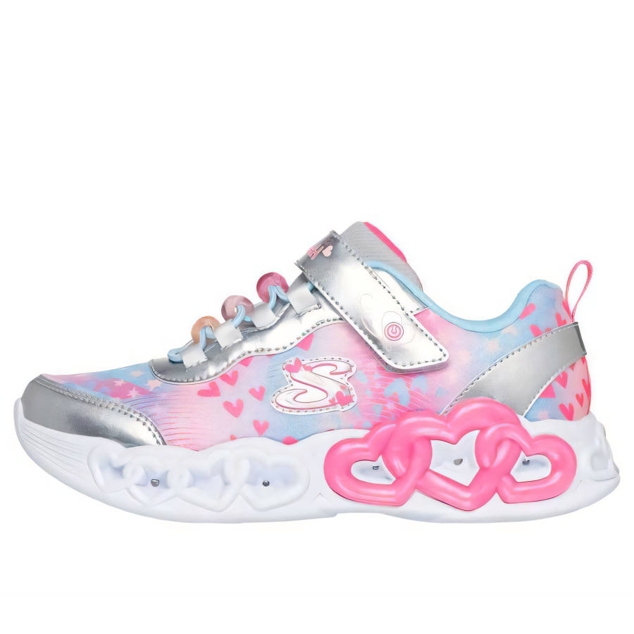 Skechers Kids Mesh Low top Kids Lifestyle Shoes Silver Children Aged 3 7 Years Old
