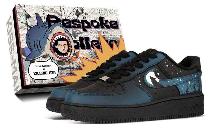 Nike Nike Air Force 1 Synthetic Leather Classic Vintage Coverage Low top Skateboard Shoes Unisex Black