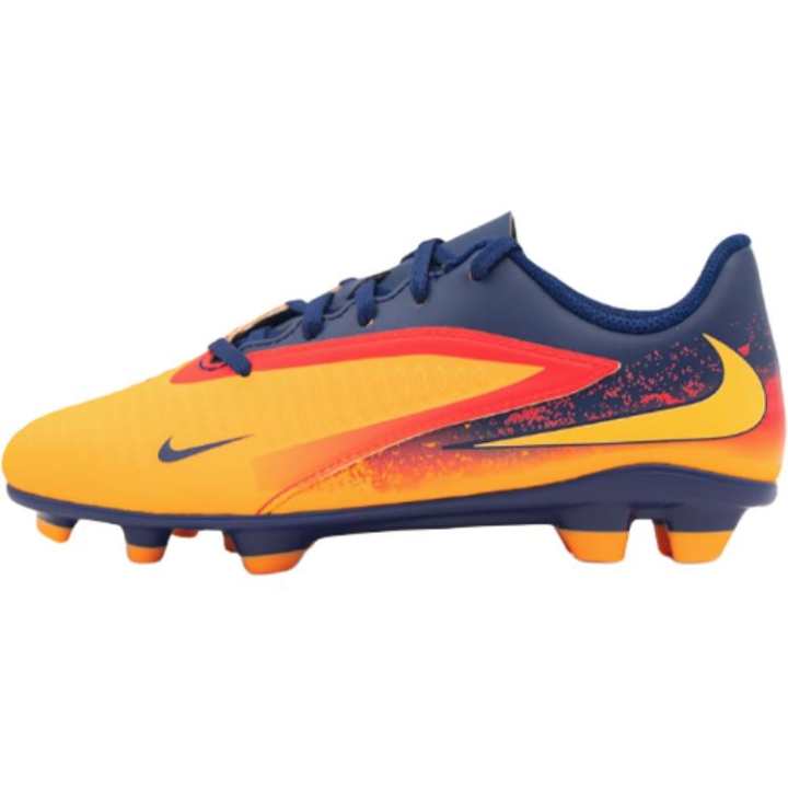 Nike Nike Phantom 6 Slip Resistant Abrasion Resistant Low top Soccer Shoes Yellow Blue Kids'