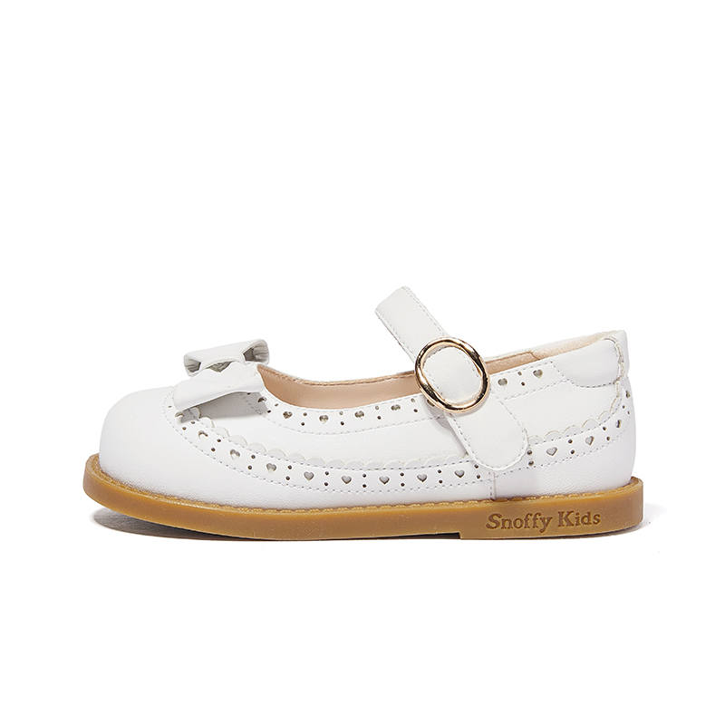 Snoffy Slip Resistant Cushioning Low top Kids' Leather Shoes Children Aged 3 7 Years Old