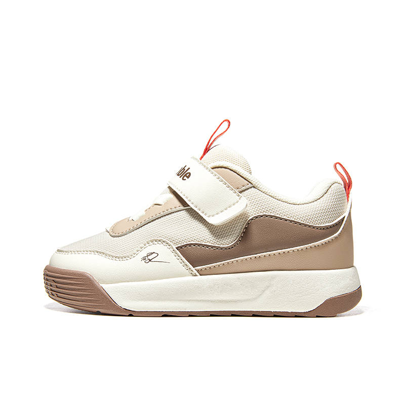 GINOBLE Synthetic Leather, Textile Trendy Abrasion Resistant Lightweight Cushioning Support Low top Toddler Shoes